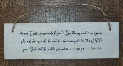 Joshua 1:9 Scripture Wall Hanger