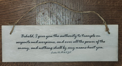 Luke 10:19 Scripture Wall Hanger